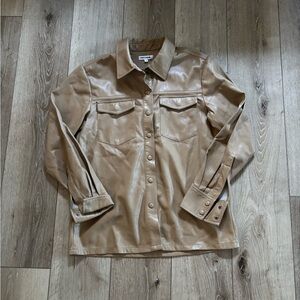 Good American "Better Than Leather" Utility Shacket